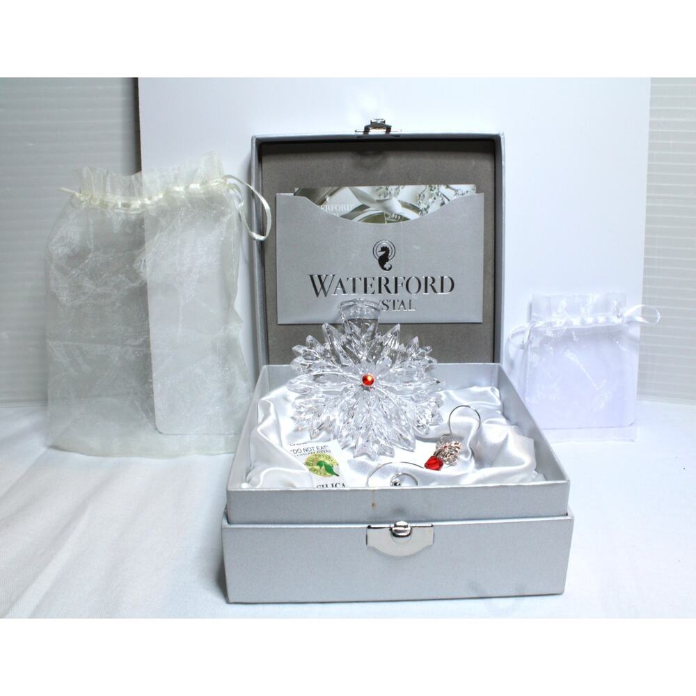 Waterford Crystal 2020 Snowflake Wishes Love 10th Ed Ornament Red w/ Box